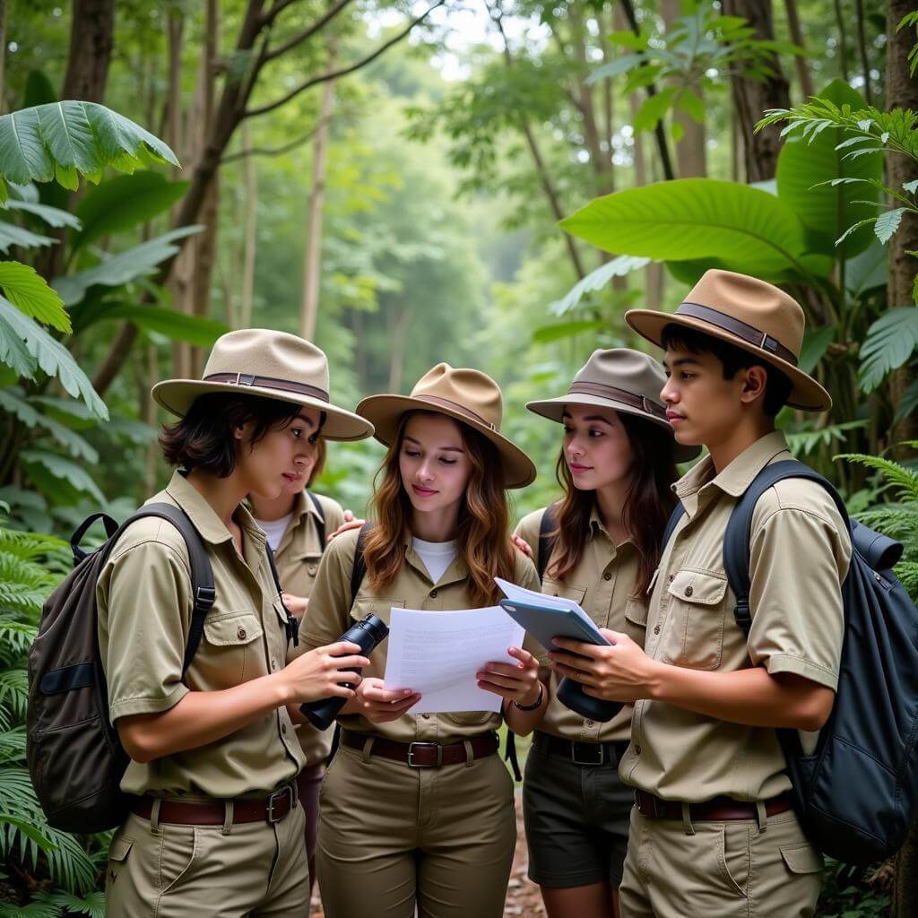 Students participating in wildlife conservation program in Costa Rica