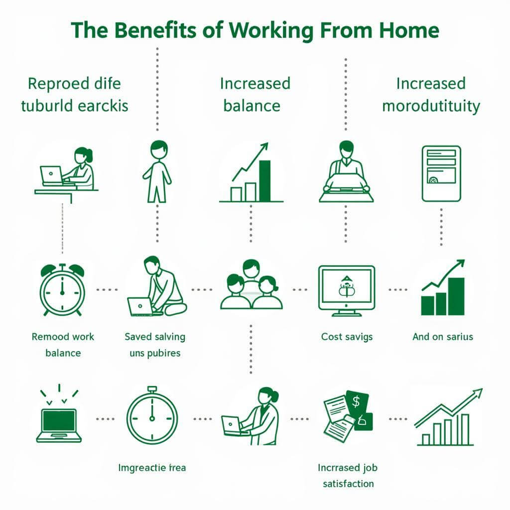 Working from home benefits and increased productivity