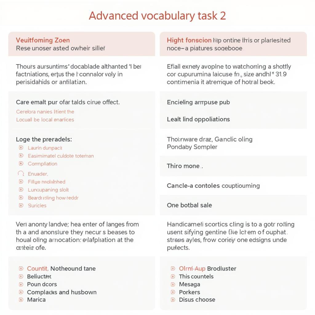 Advanced Academic Vocabulary and Sentence Structures