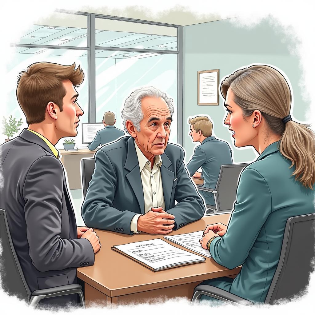 Age discrimination in job applications: Interview scene