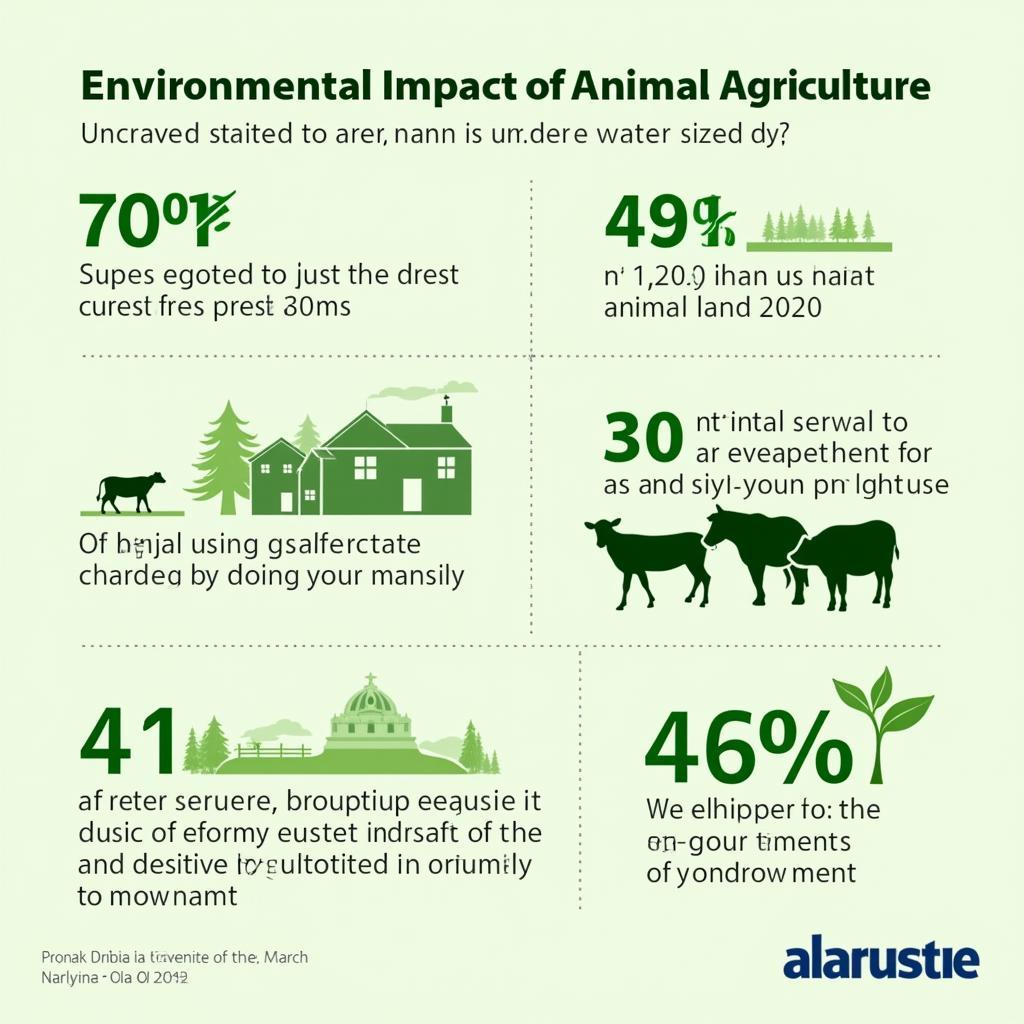 Environmental impact of animal-based food production shown through infographic