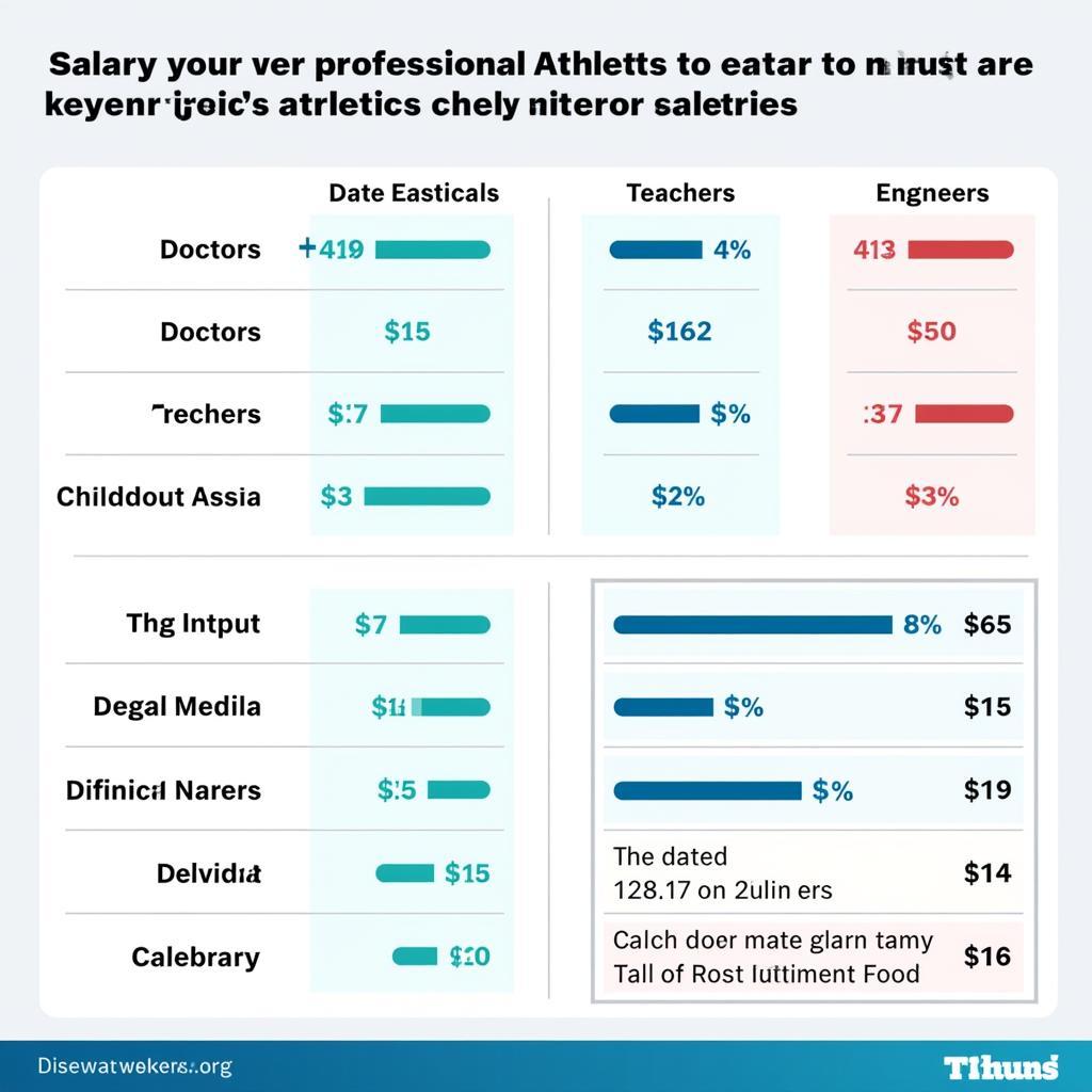 Professional athletes earning high salaries compared to other careers