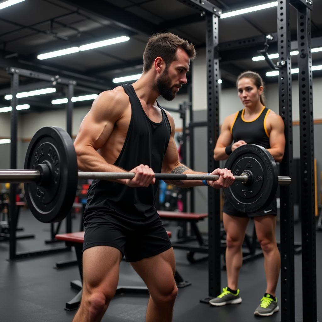 Athletes training using natural methods and proper techniques