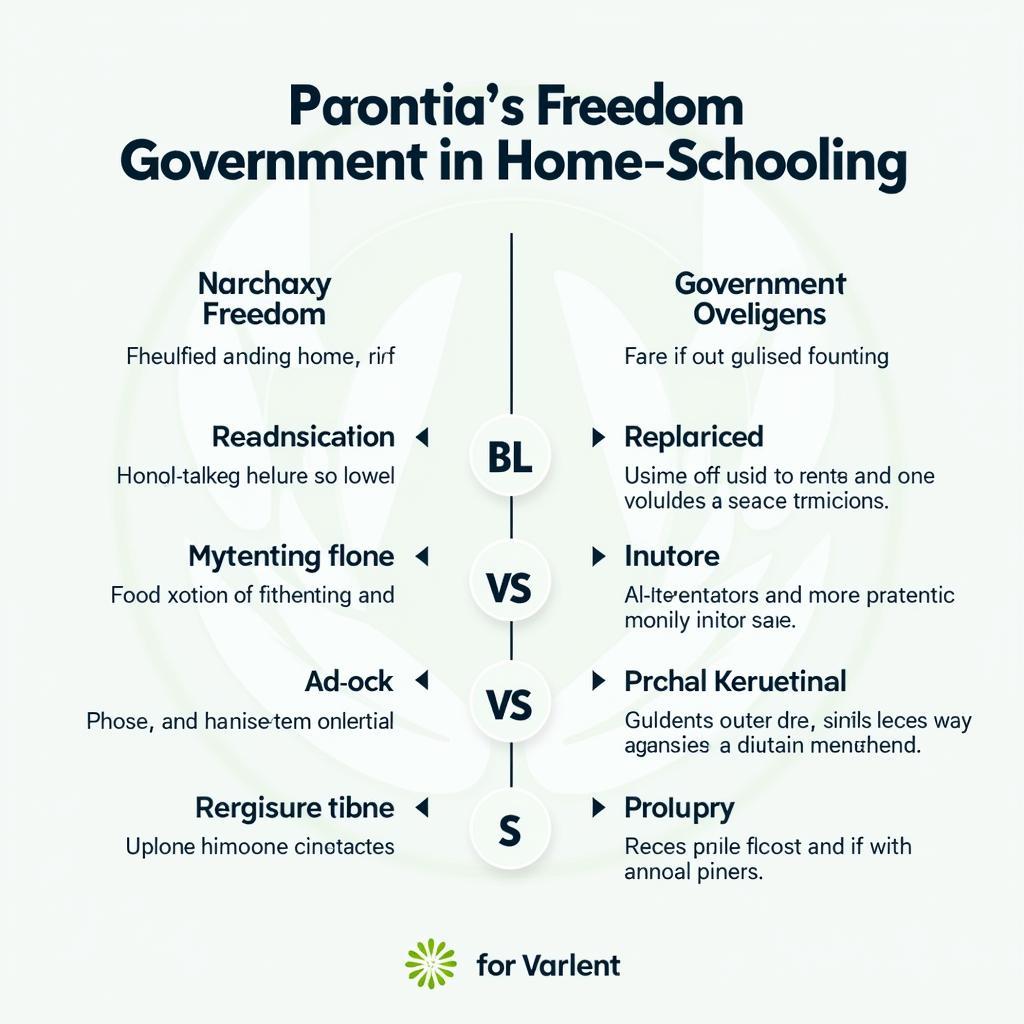 Visual representation of balanced home-schooling regulation approach