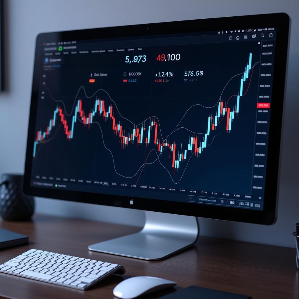 Digital cryptocurrency trading and blockchain technology analysis dashboard