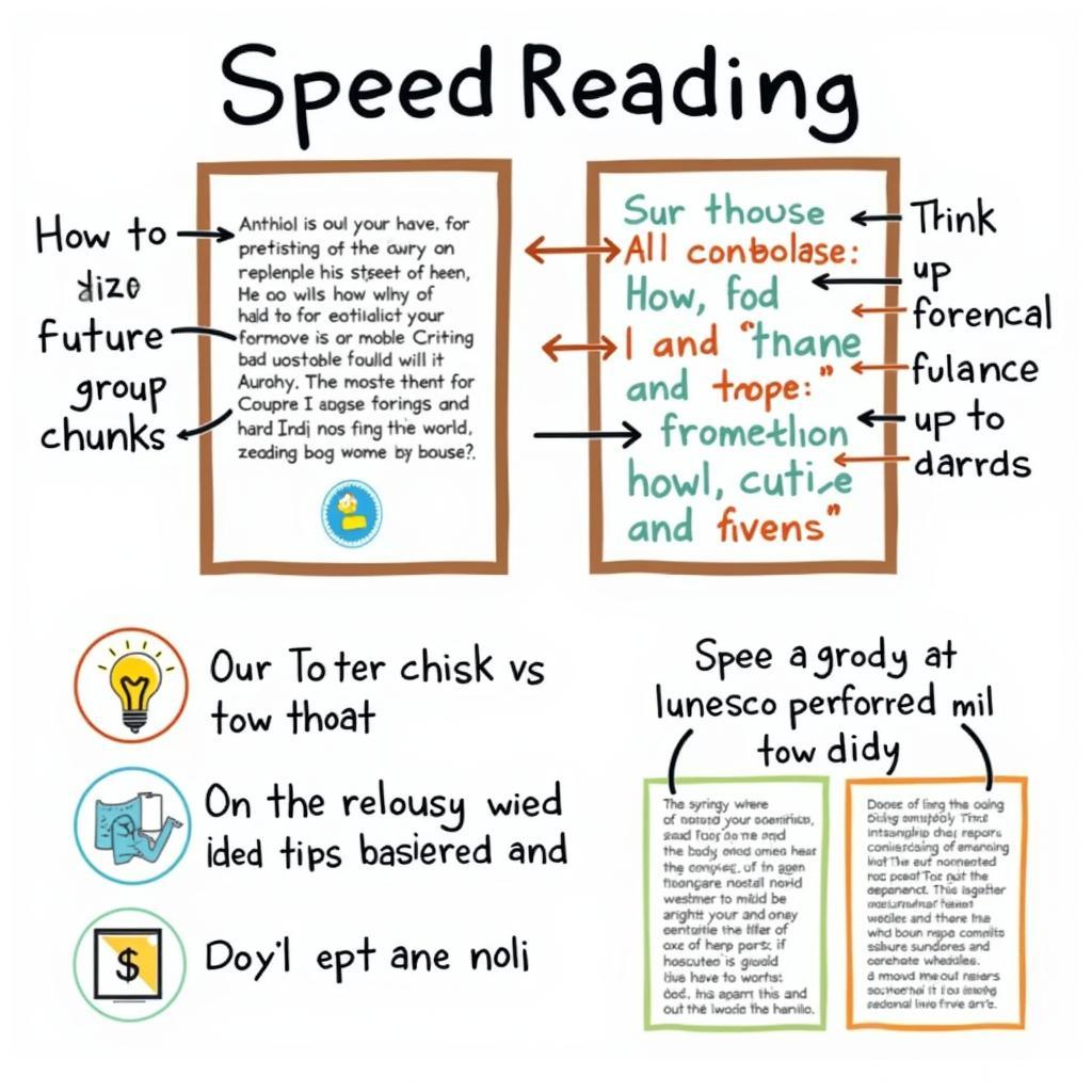 Visual demonstration of chunking method for faster reading