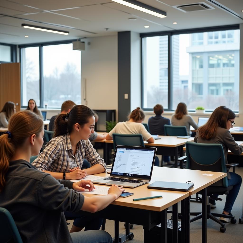 Modern classroom showing personalized learning implementation