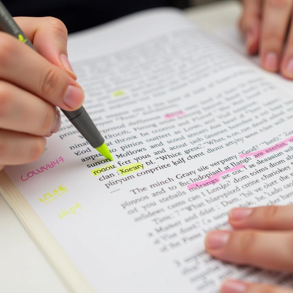 Student analyzing complex IELTS reading passage