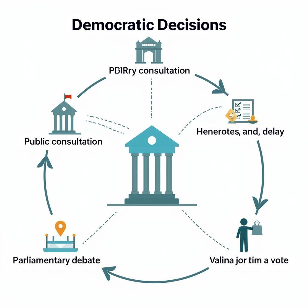 Democratic Decision Making Process Flowchart for IELTS Writing