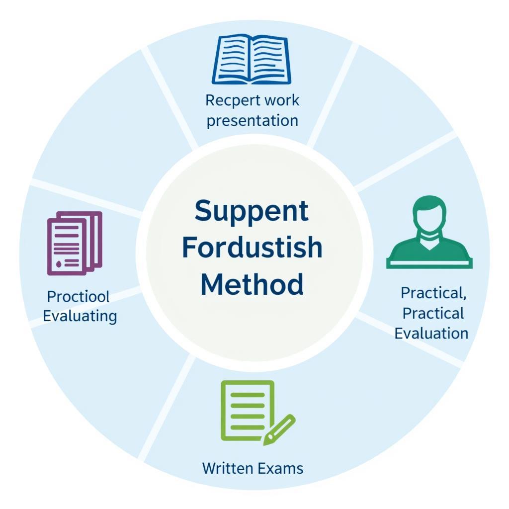 Multiple assessment methods showing various evaluation techniques