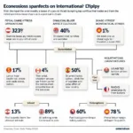 Economic sanctions impact visualization showing global trade restrictions