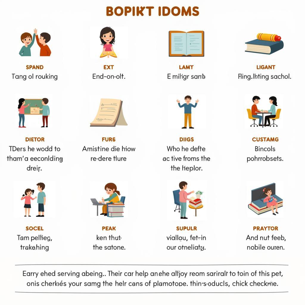 Visual representation of common education idioms