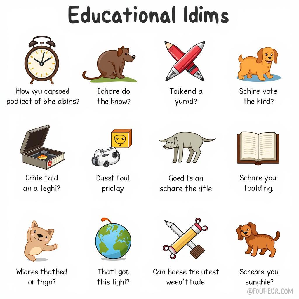 Visual representation of common education idioms