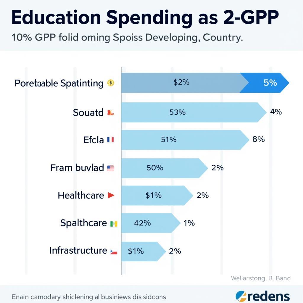 Education investment comparison chart showing spending patterns across developing nations