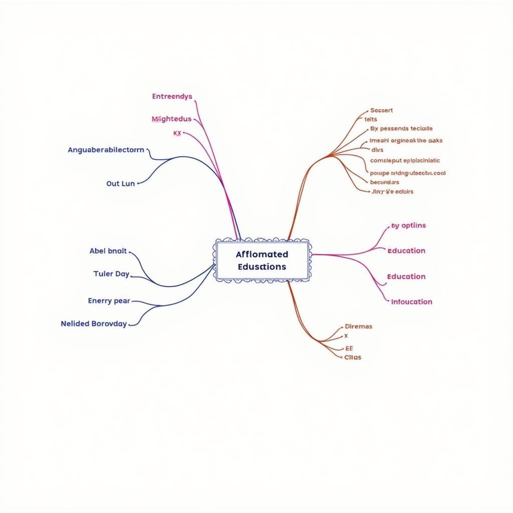 Educational terminology mind map for IELTS preparation