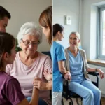 Comparison between home care and institutional care for elderly