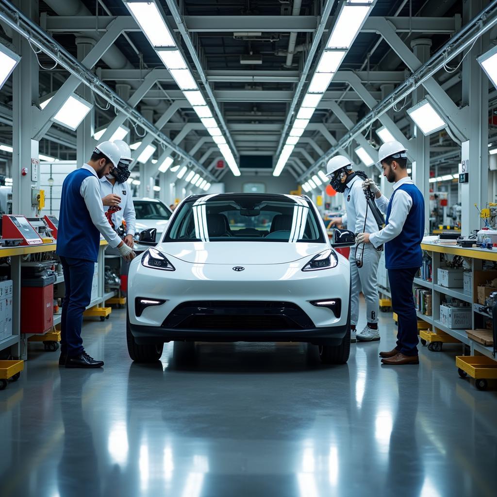 Electric vehicle manufacturing process with government support