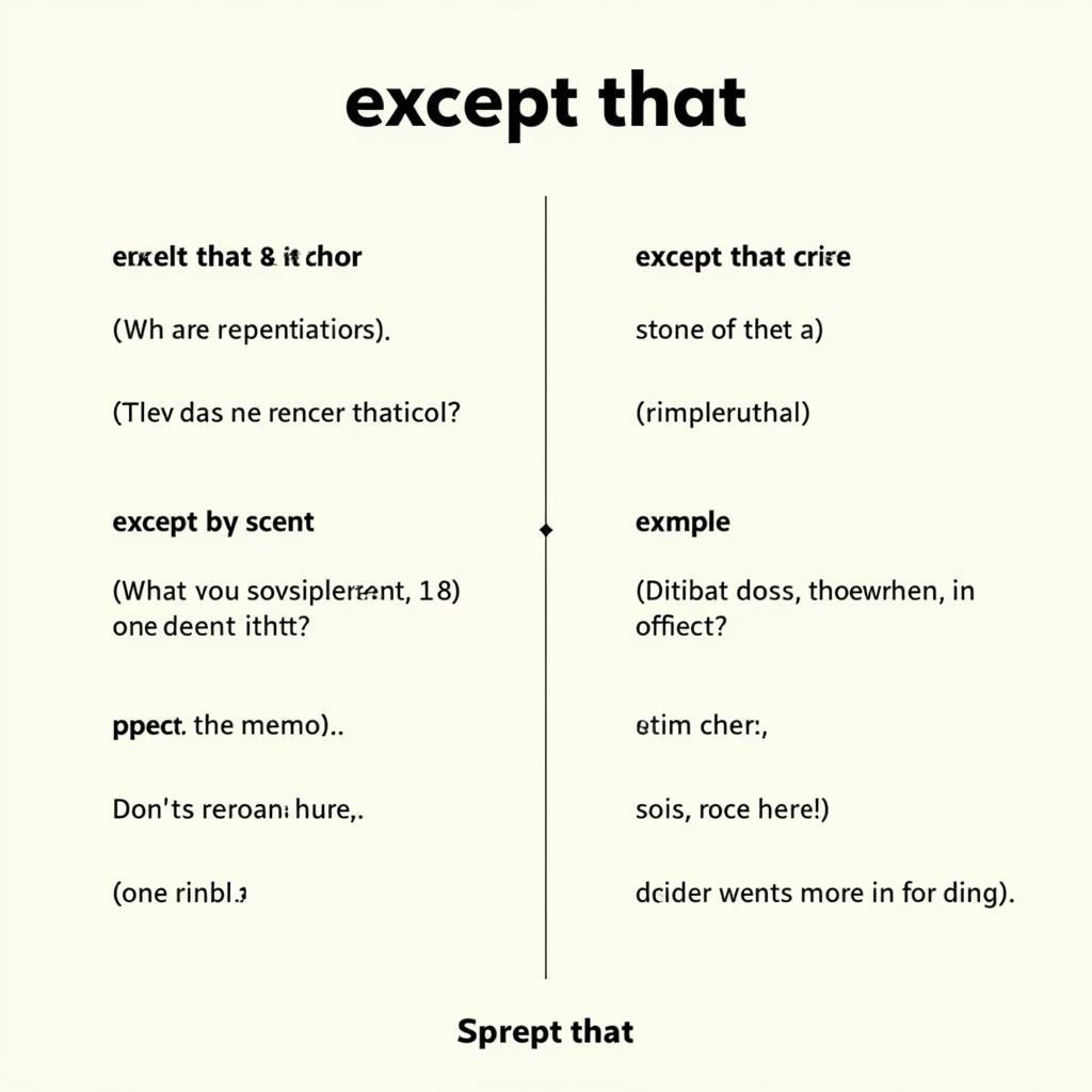 Using except that in IELTS writing examples