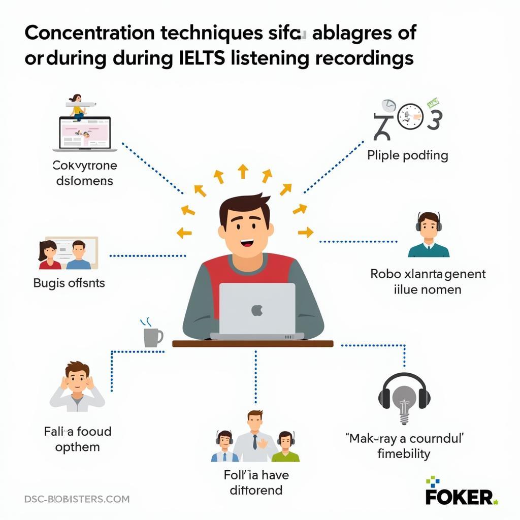 IELTS listening focus maintenance techniques visualization