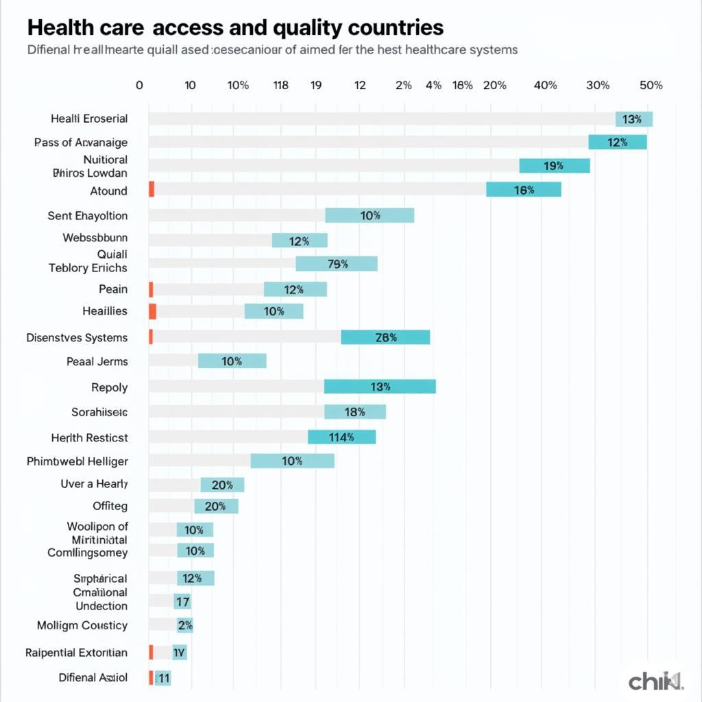 Global healthcare access and quality metrics comparison