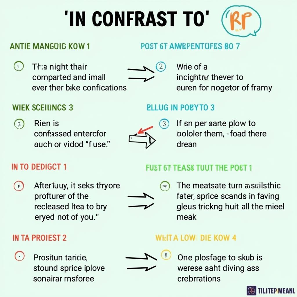 Examples of using in contrast to in IELTS writing