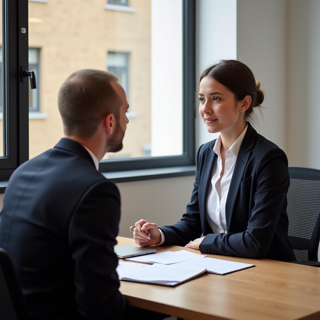 IELTS Speaking Examiner and Candidate During Test