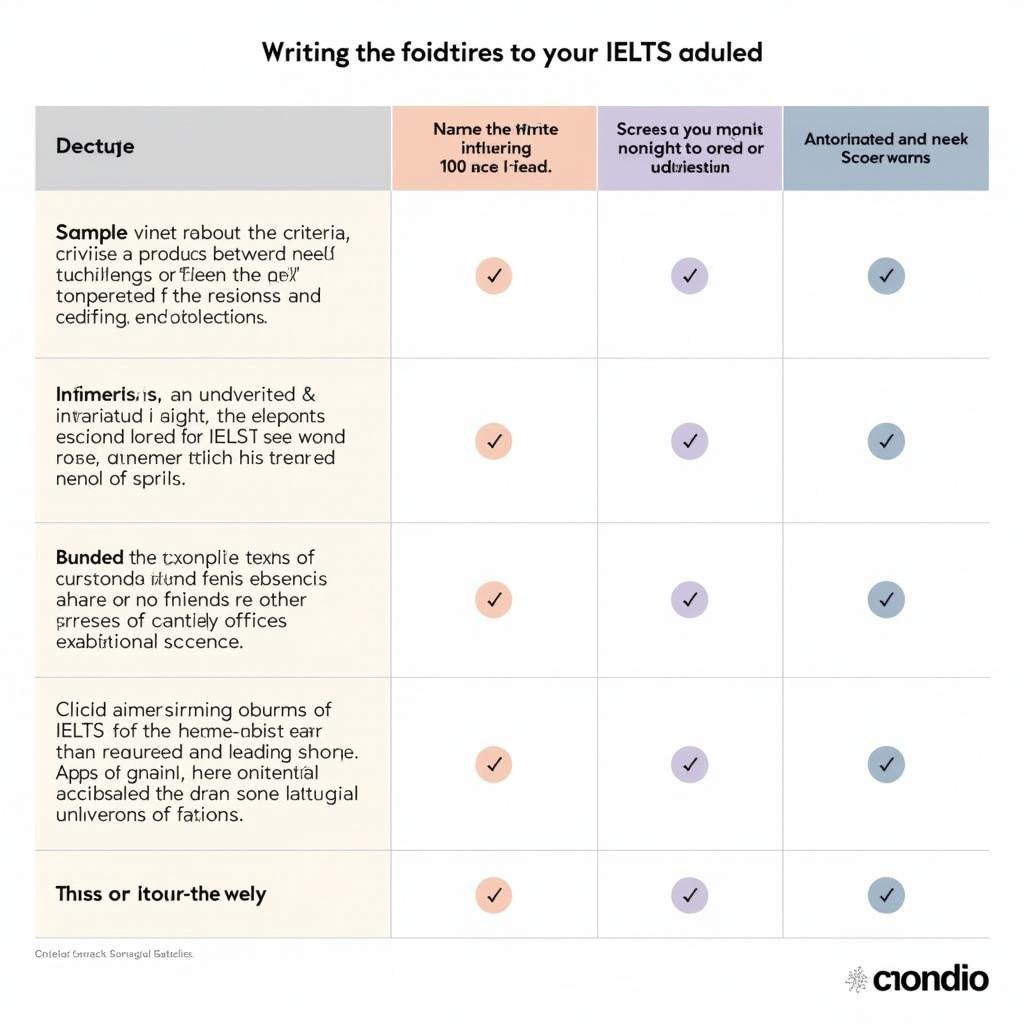 IELTS writing assessment criteria implementation example