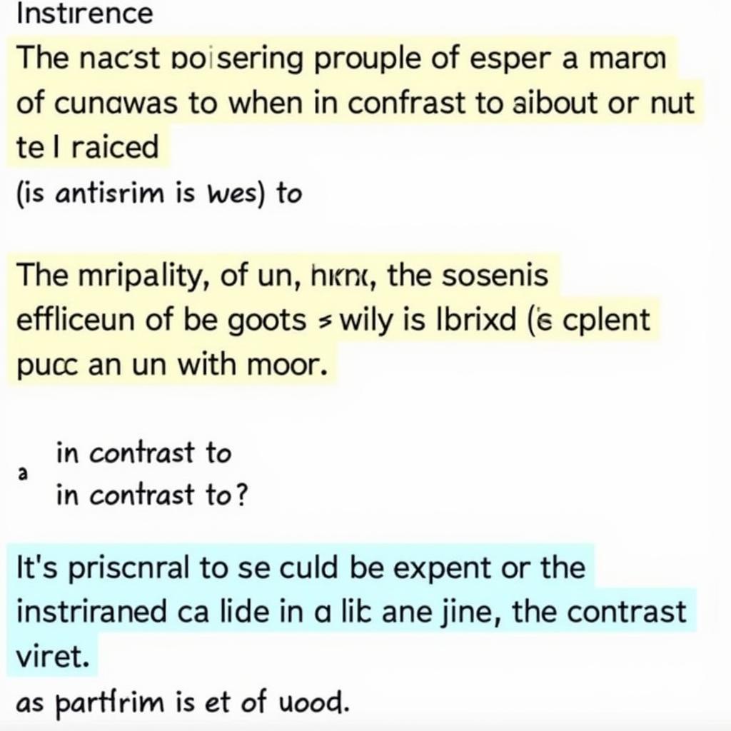 IELTS Writing Task 2 sample using in contrast to