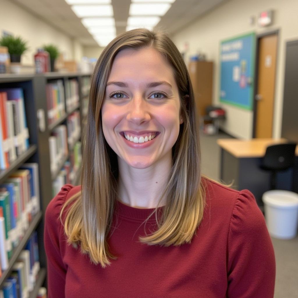 Special education teacher working with students in an inclusive classroom