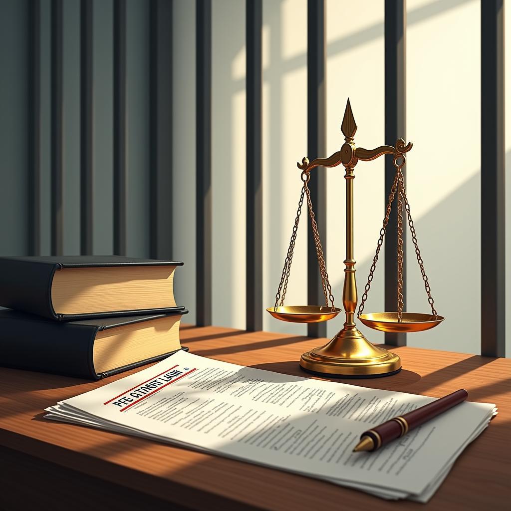 Mandatory minimum sentences impact on justice system concept illustration