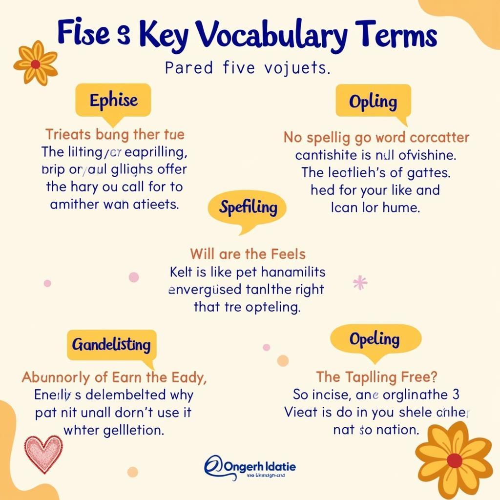 Infographic of key vocabulary for describing kindness