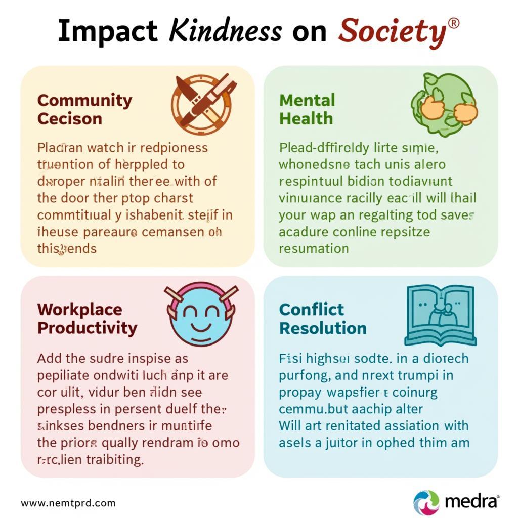 Infographic showing the positive impacts of kindness on society