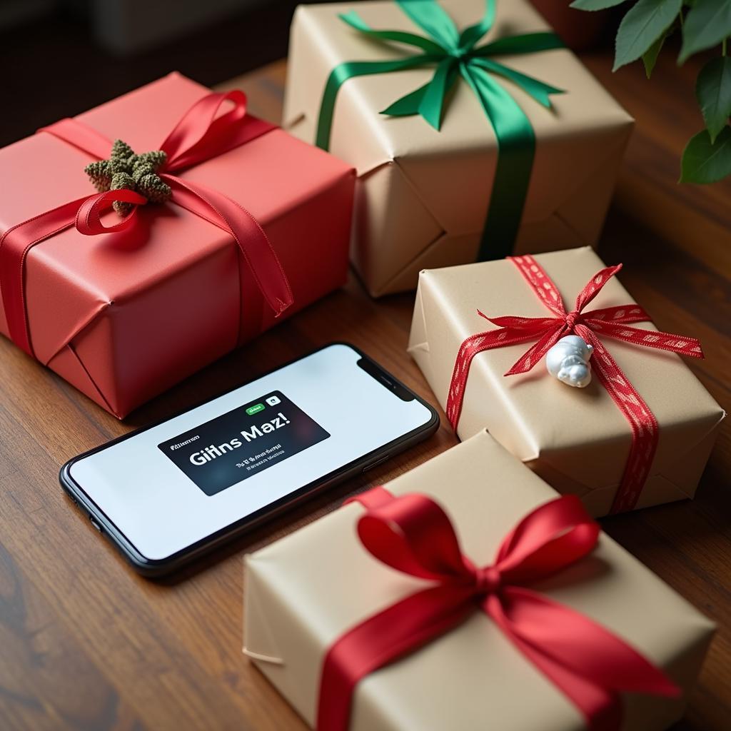 Modern gift-giving: Digital and physical presents side by side