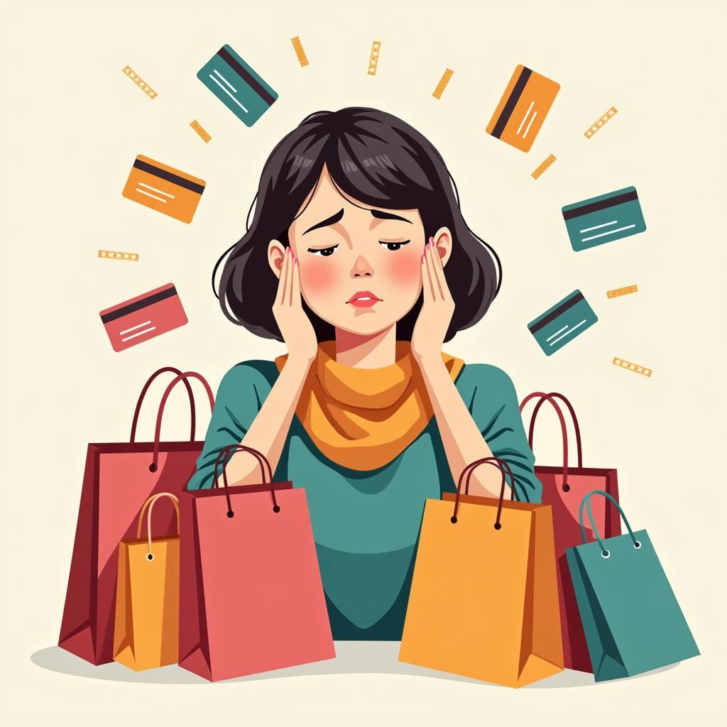 Shopping addiction affecting mental health