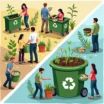 Different approaches to waste management including recycling and alternatives