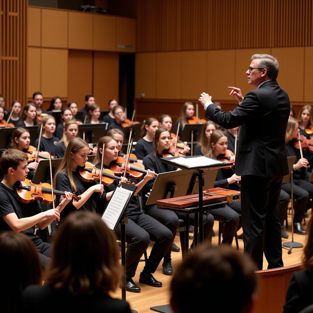 School orchestra performance showcasing music education benefits