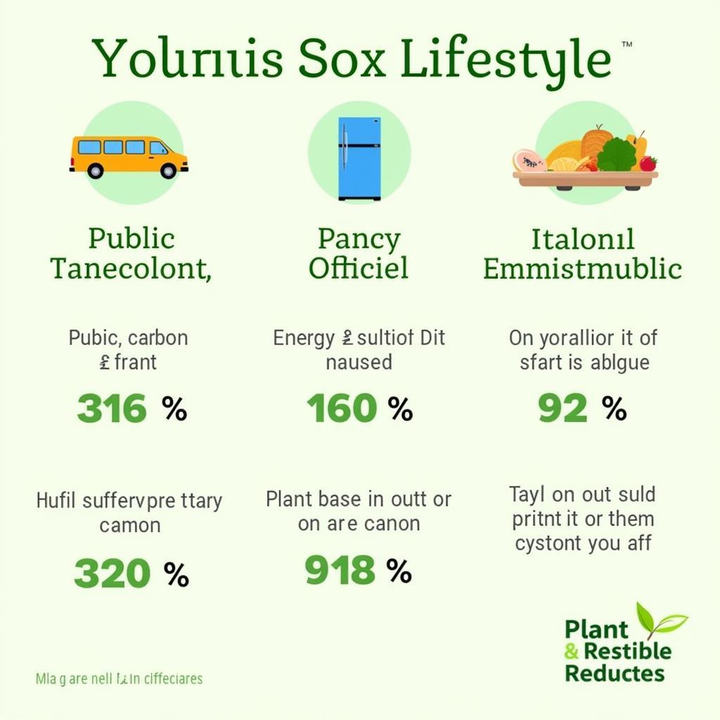 Sustainable lifestyle choices and their environmental impact visualization