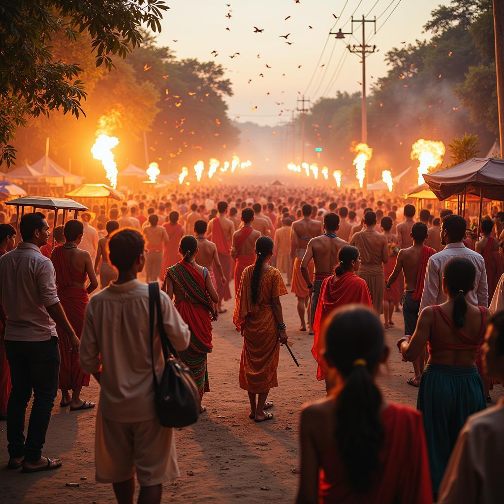 Modern interpretation of traditional festival celebrations