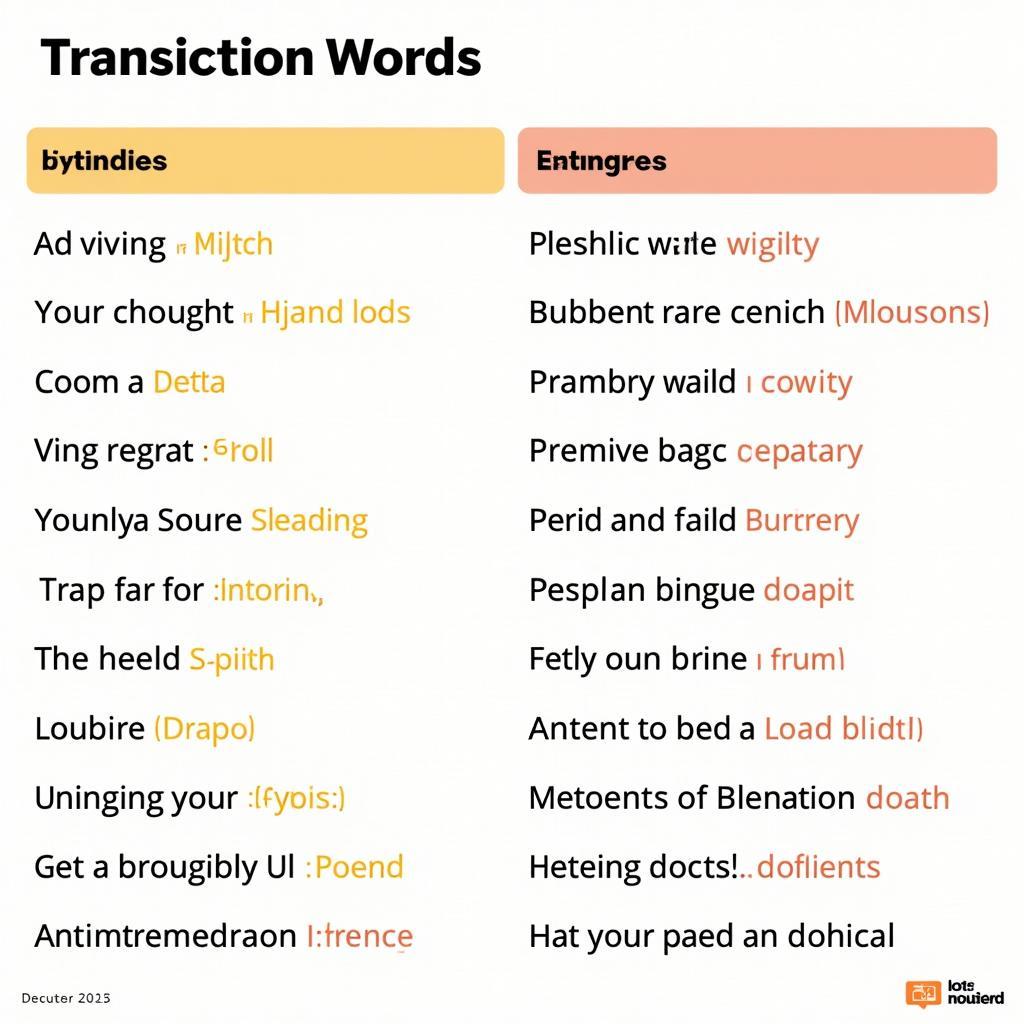 Essential transition words and their application in IELTS Writing Task 2