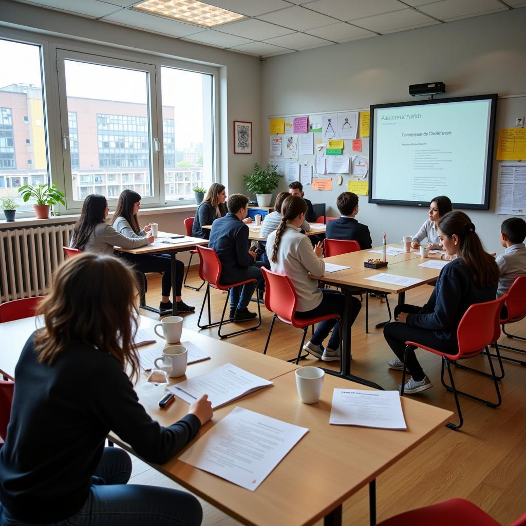 Urban classroom showing disparity in educational resources and facilities