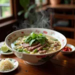 Vietnamese Pho noodle soup - a traditional dish