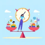 Work-life balance and flexible working hours concept