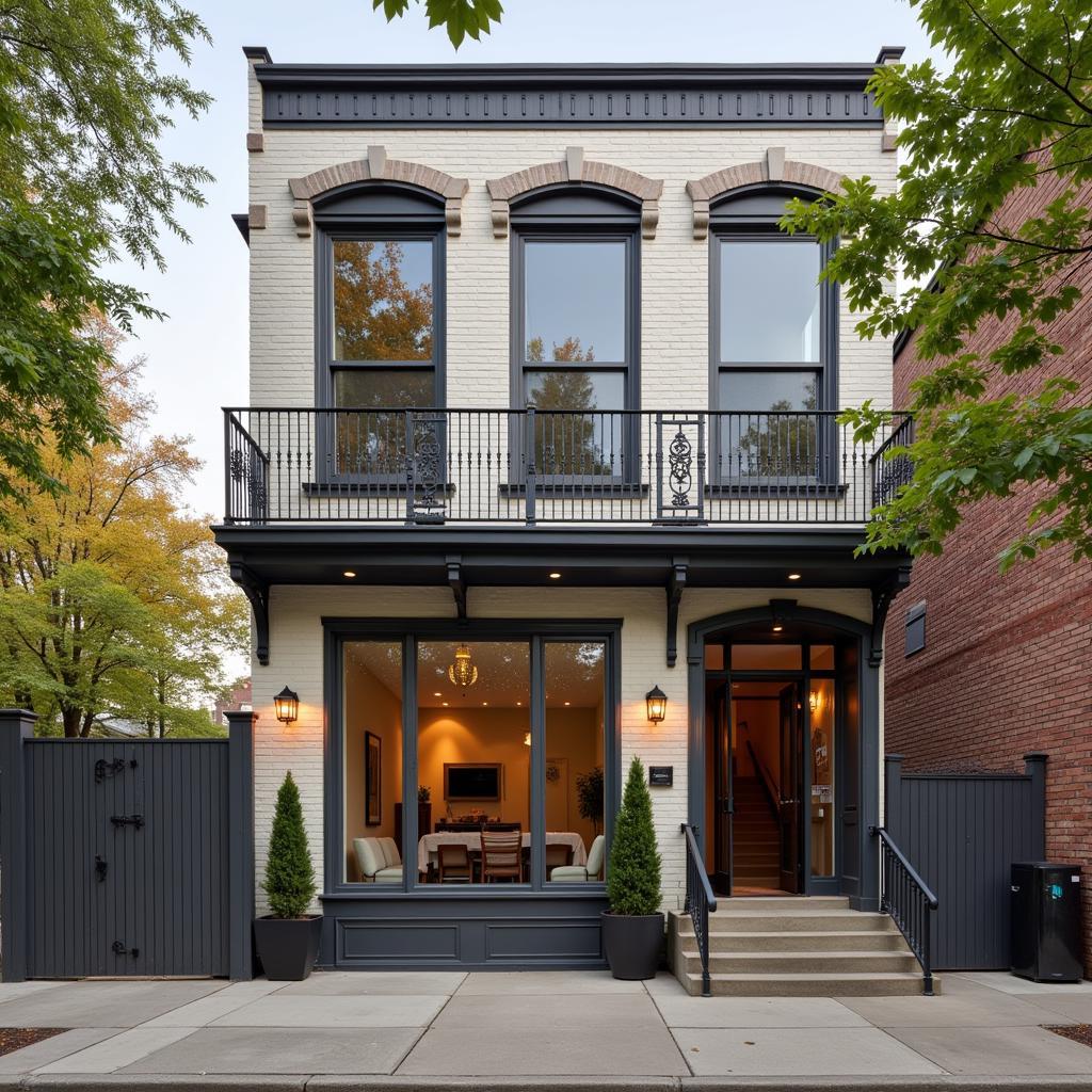 Historical building renovated with modern amenities while preserving architecture