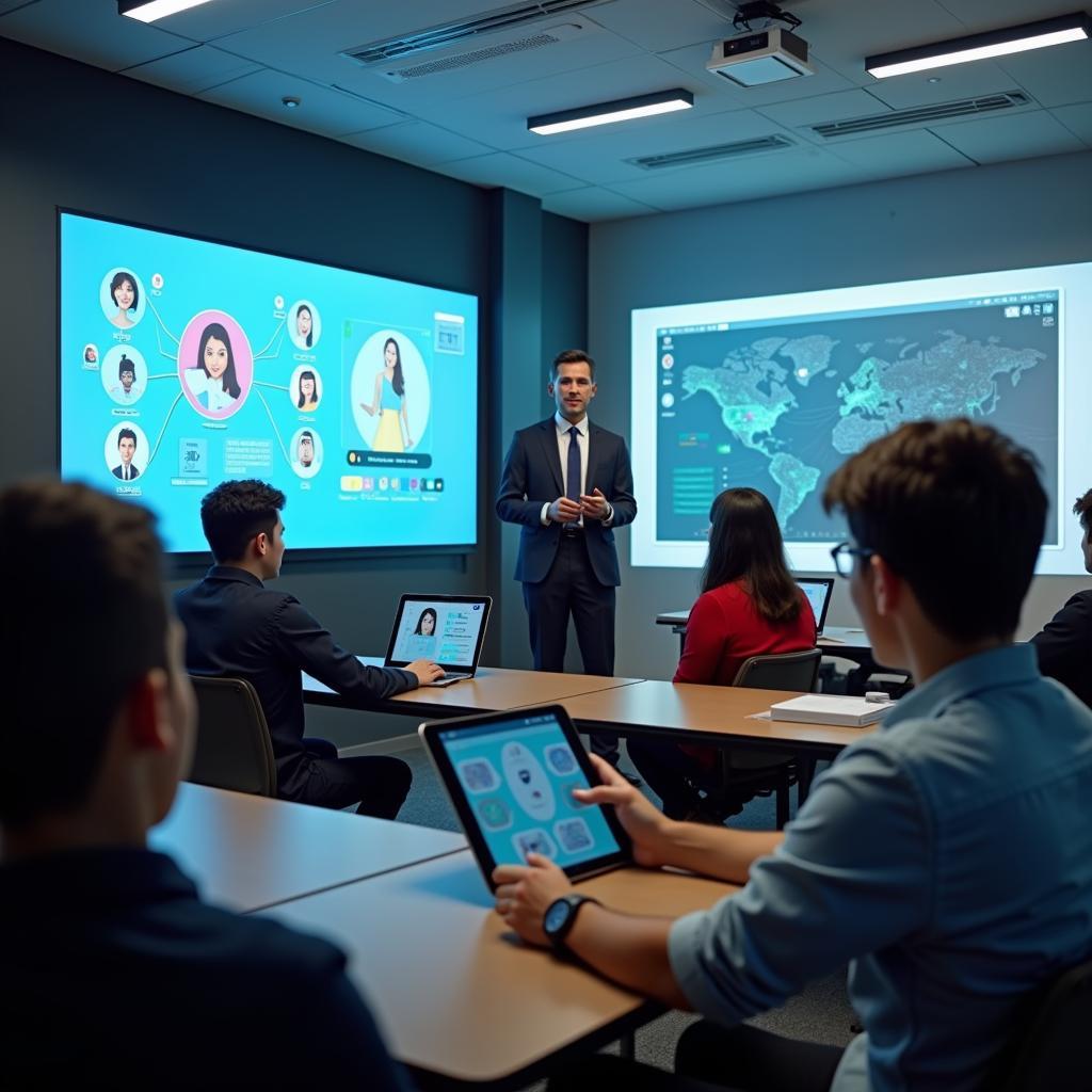 AI technology enhancing modern classroom education