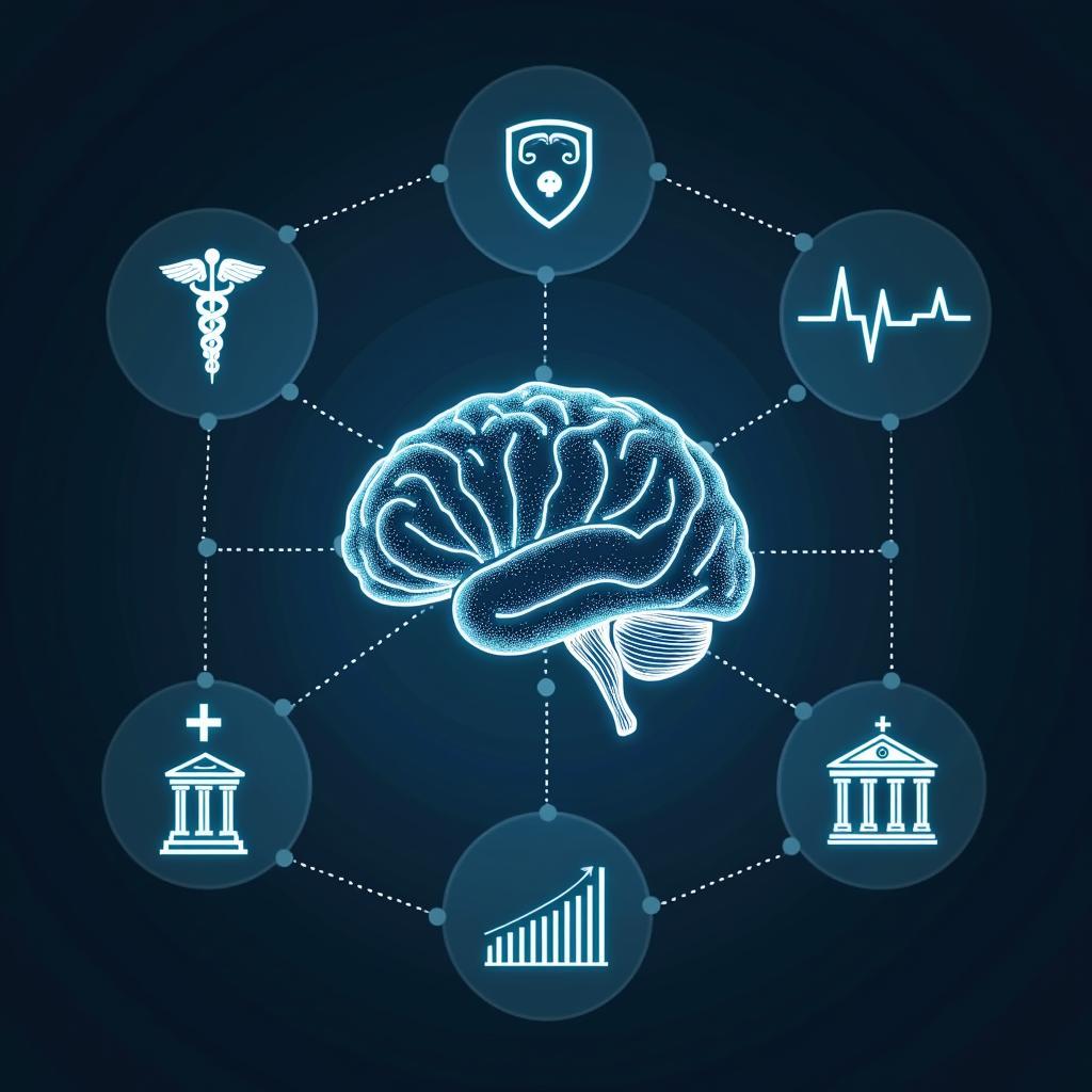 Artificial Intelligence transforming key industries like healthcare and finance, a prominent IELTS topic.