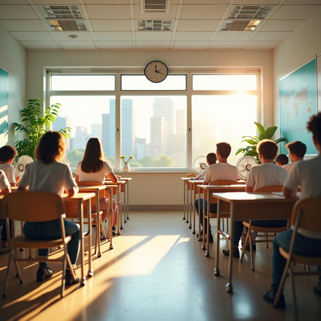 The impact of climate change on classroom environment and learning conditions