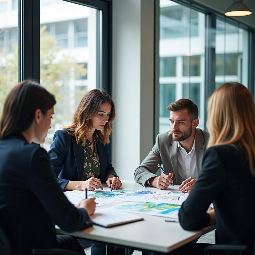 Environmental experts analyzing climate policy effectiveness