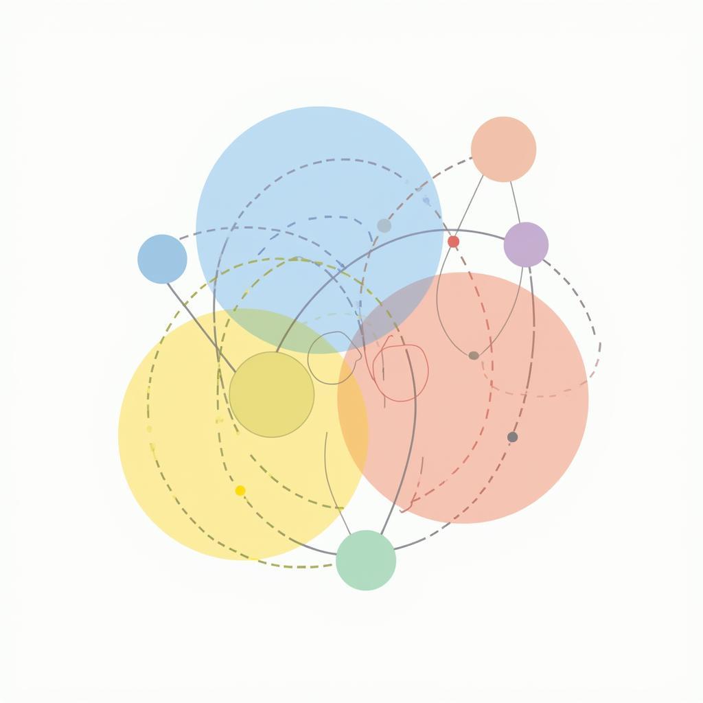Conceptual illustration of interdisciplinary studies showing interconnected academic fields for holistic education.