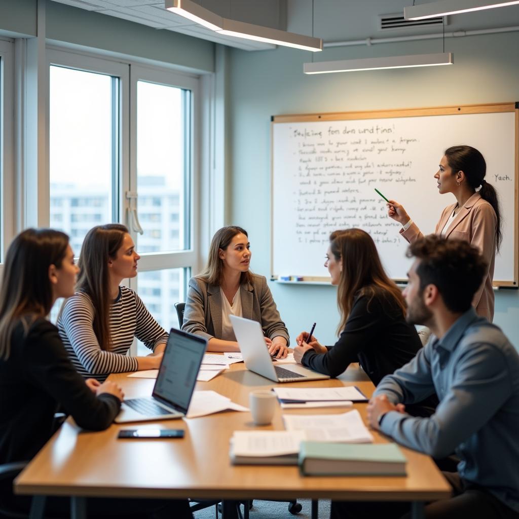 IELTS candidates analyzing flexible work policies essay question