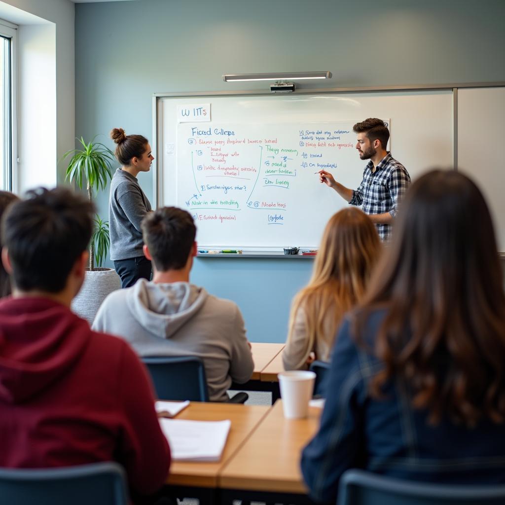 IELTS candidates preparing for writing task about global vaccination programs